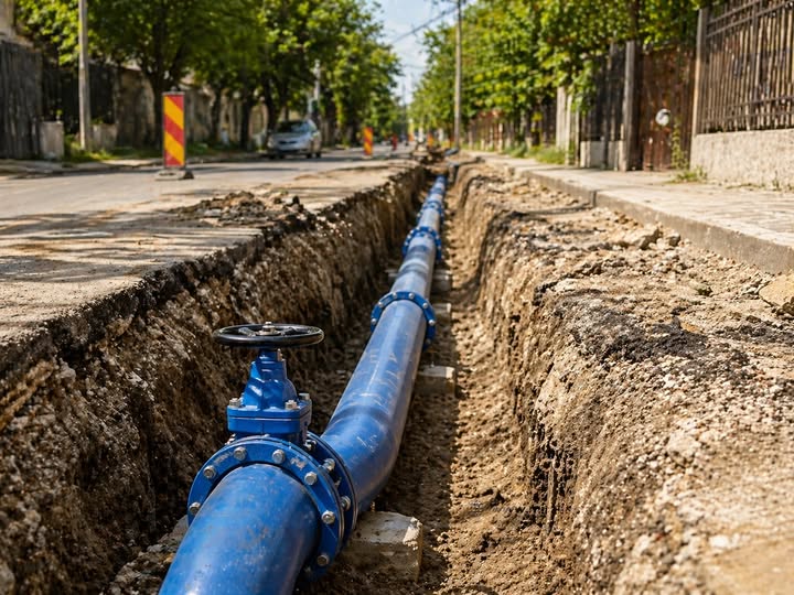 Extindere rețea publică apă potabilă strada Brățării și branșament B-dul Basarabia nr. 256